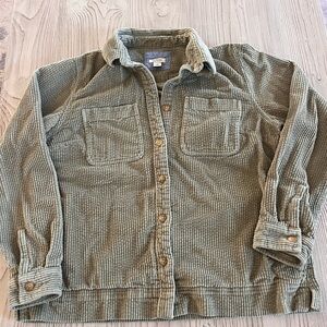 L.L. Bean Olive Corduroy Jacket 100% cotton size medium